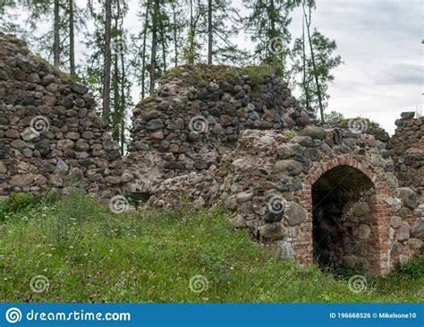 Old Medieval Stone Castle Ruins Ergeme Castle Ruins Stock Photo