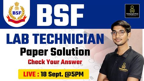 Bsf Lab Technician Exam Paper Solution Lab Technician Live Class