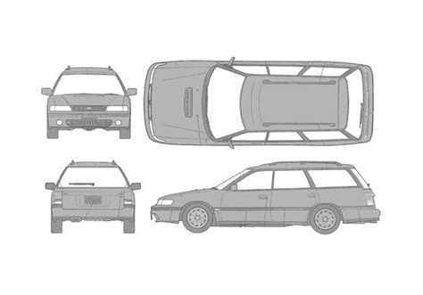 Download drawing Subaru Legacy Touring Wagon 1989 in ai pdf png svg formats