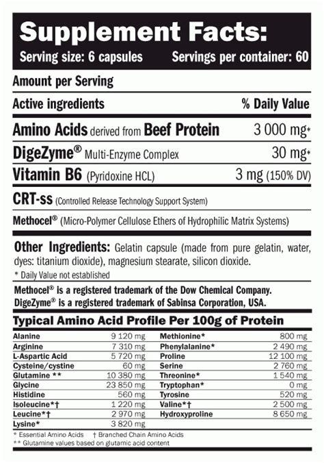 Beef Extra Amino Cps Biceps Sk