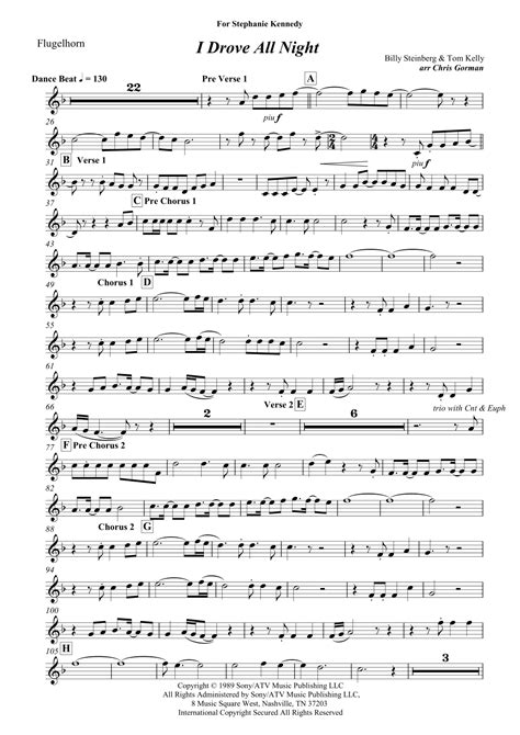 I Drove All Night Arr Chris Gorman By Celine Dion Sheet Music For