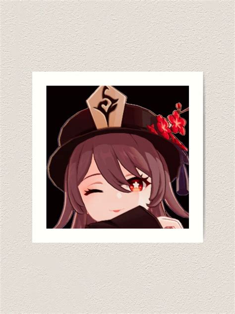 Genshin Impact Hu Tao Sticker Icons Art Print For Sale By Animecomic