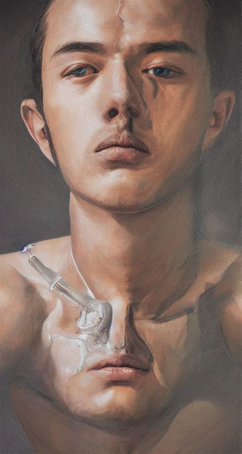 KREA AI One Person Hyperrealism Oil Painting Close Up Vi