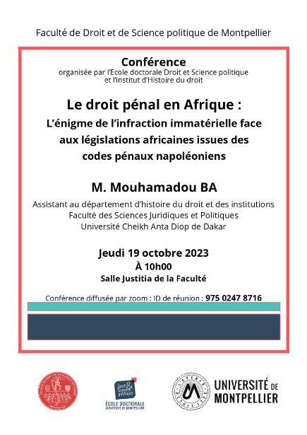 Le Droit P Nal En Afrique Portail Universitaire Du Droit