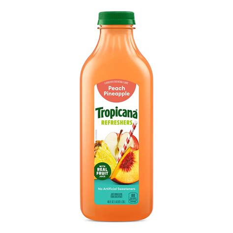 Tropicana Refreshers Peach Pineapple Shop Juice At H E B