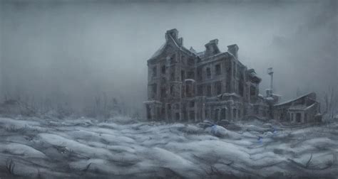 landscape painting of a creepy decrepit mansion in the | Stable Diffusion