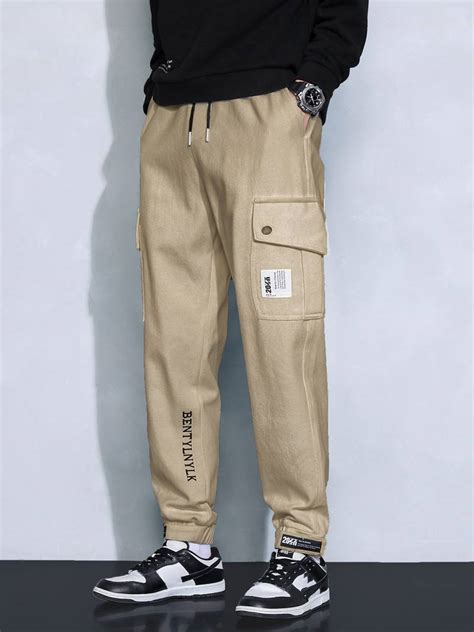 Mens Drawstring Cargo Pants With Big Pockets Save More With