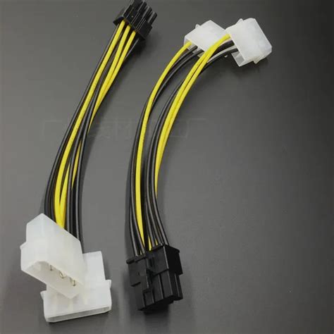 Cable de alimentación doble Molex IDE macho a 8 pines hembra PCI E Y