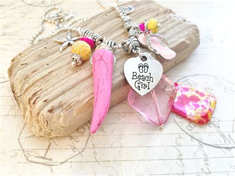 Beach Girl Necklace Beach Girl Jewelry Beach Lovers T For Her Boho Beach Necklace