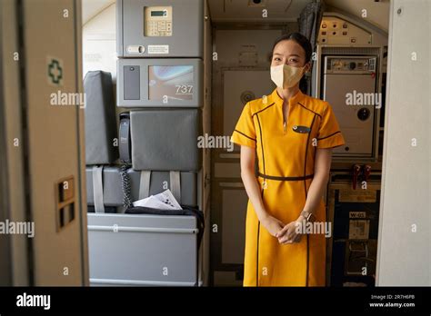 CHIANG MAI, THAILAND - CIRCA APRIL, 2023: Nok Air flight attendant in ...