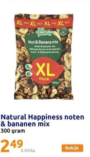 Natural Happiness Noten And Bananen Mix Aanbieding Bij Action