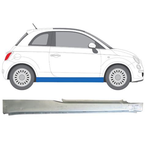 Fiat 500 2007 2018 Tür Reparaturblech Voll Schweller Galvanized Stahl