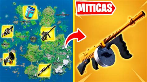 Todas las ubicaciones de las ARMAS MÍTICAS en Fortnite battle royale