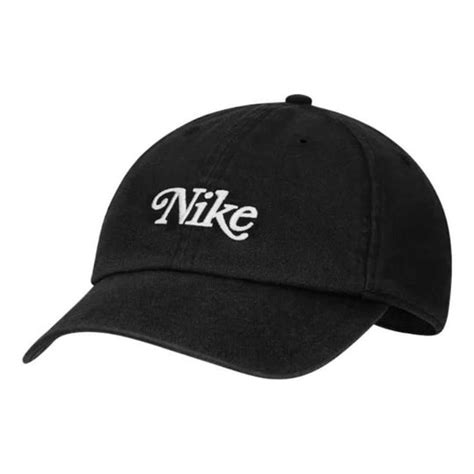 Nike Heritage 86 Washed Strapback Golf Hat Black Dh1637 010 Kicks Crew