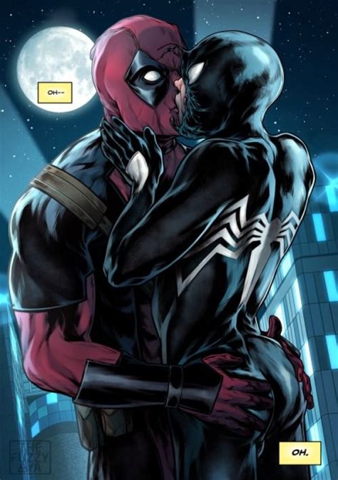 Thefuzzyaya Deadpool And Spiderman Dc Comics Artwork Spideypool