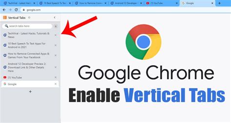 Chrome Vertical Tabs How To Open Side Tabs In Google Chrome