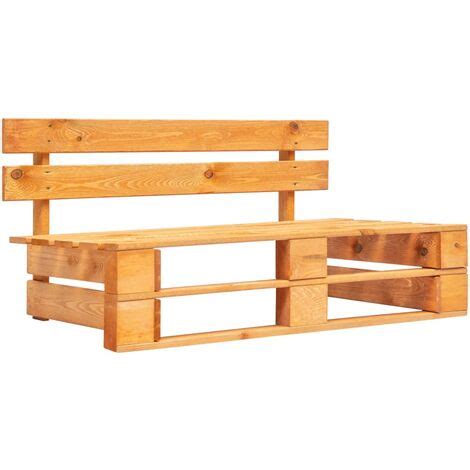 Banc Palette De Jardin Bois Marron Miel