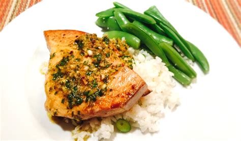 Pan Seared Swordfish In A Lemon Garlic Basil Butter Sauce — Newtrition