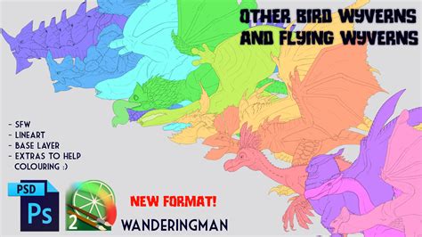 Updated Bases Other Bird Flying Wyverns Base Pack By WanderingMAN