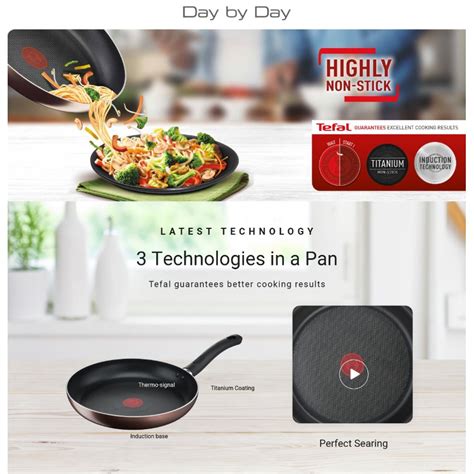 Tefal Day By Day Wokpan With Lid 32cm Induction Base Non Stick