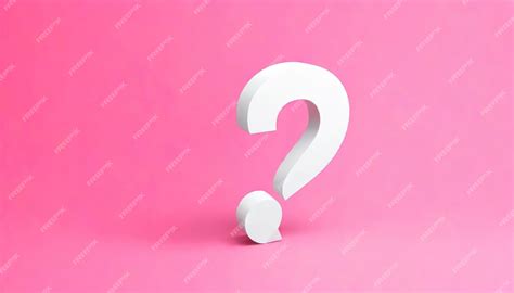 Premium Photo 3d White Question Mark Symbol Icon Isolated On Pink Background Faq Or Frequently