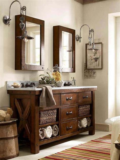 31 Impressive Diy Rustic Farmhouse Bathroom Vanity Ideas Bathroom Vanity Decor Farmhouse