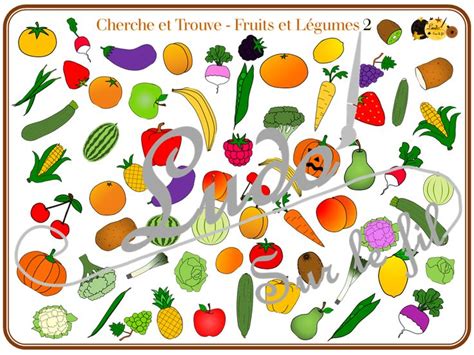 Cherche et Trouve Fruits Légumes Ludo Sur Le Fil Cherche et