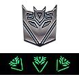 Chrome Metal Transformers Autobots Logo Car Emblem Self Luminous Badge