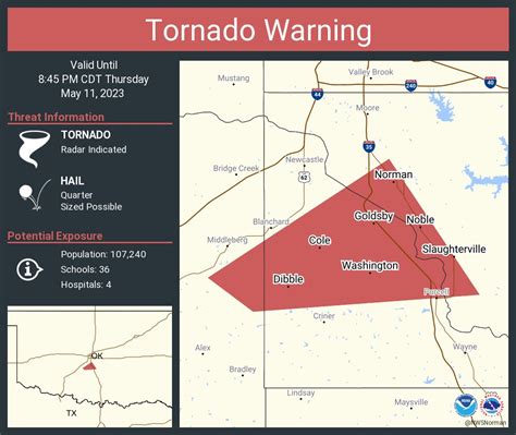 NWS Tornado on Twitter: "Tornado Warning continues for Norman OK, Noble ...