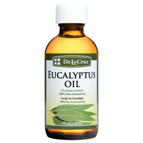 De La Cruz Eucalyptus Essential Oil Steam Distilled 100 Pure For Aromatherapy 4 Fl Oz 4 Fl