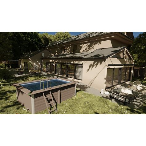 Gre Pools Piscina Rectangular Avantgarde Composite Gris Swiminn