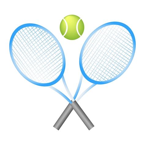 Premium Vector Crossed Tennis Rackets And Ball Vector Illustration