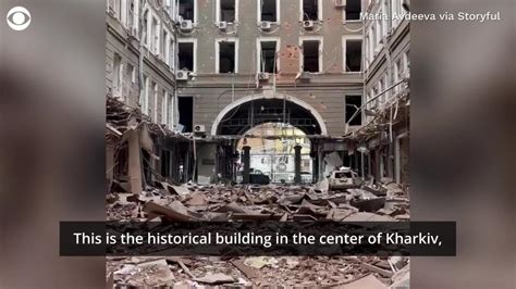 Video Shows Destructive Aftermath In Kharkiv Ukraines Second Largest