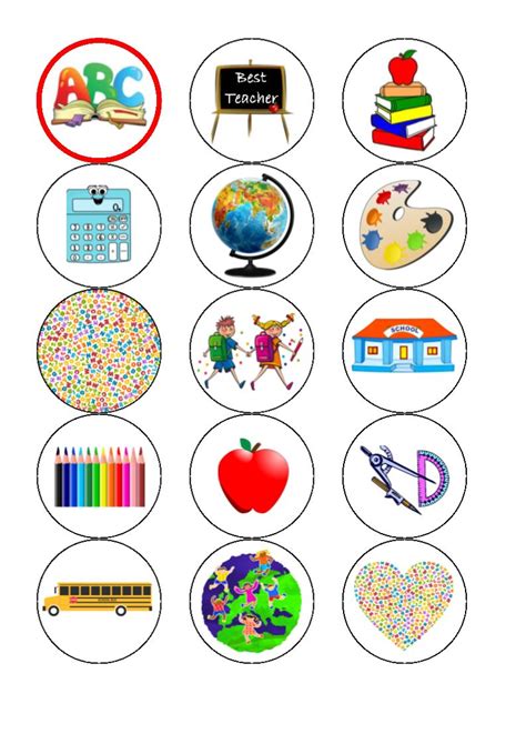 Thank You Teacher Mix Edible Cupcake Toppers Incredible Toppers