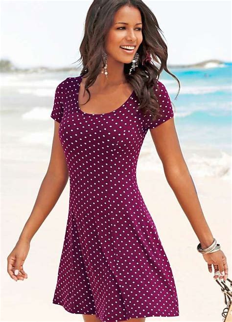 Red Polka Dot Printed Beach Dress By Beachtime Swimwear365 Printed Beach Dresses Dot Print