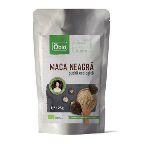 Maca Neagra Pudra Eco 125 Grame Obio De La Botaniq Ro Simte Natura