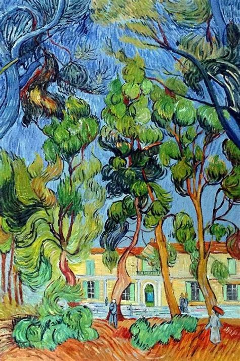 Vincent Van Gogh Trees In The Garden Of St Paul Hospital Van Gogh Painting Gogh