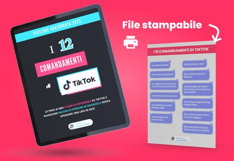 GRATIS I 12 Comandamenti Su TikTok Cosa Fare E NON Fare Per