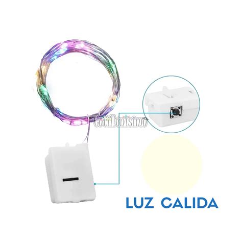 Cable Alambre Luminoso Luz Calida Incluye Pilas Cotillonisimo