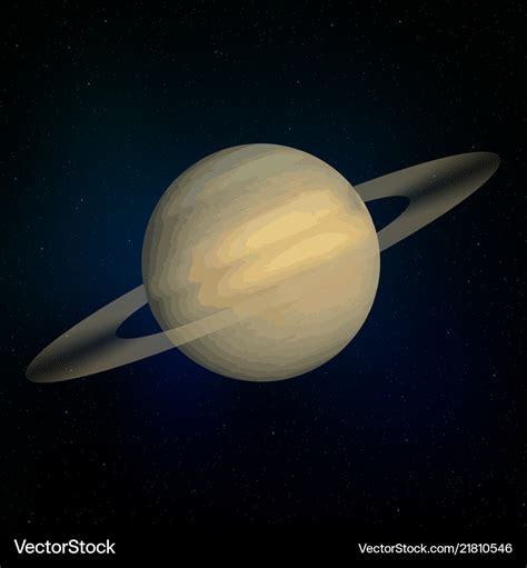 Saturn realistic planet Royalty Free Vector Image