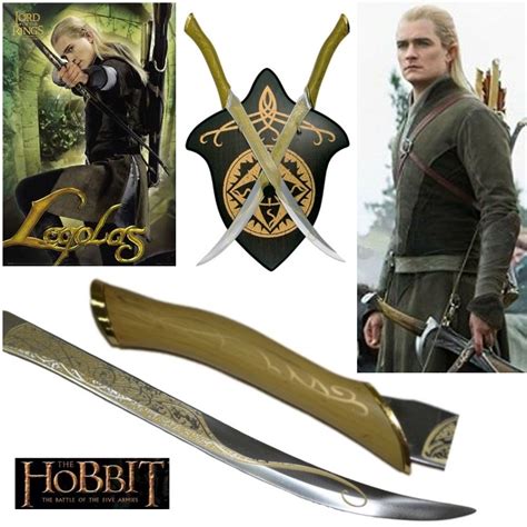 Coltelli Di Legolas Con Espositore Da Parete Per Cosplay Coppia Di