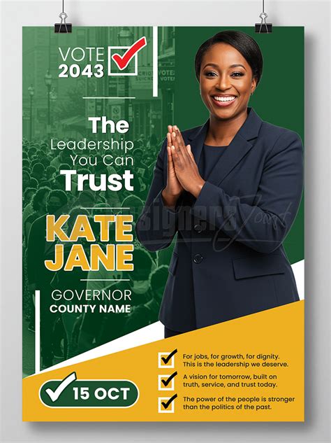 Political Campaign Poster Psd Template Designersjointcom