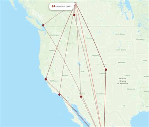 All Flight Routes From Edmonton To Puerto Vallarta Yeg To Pvr Flight Routes