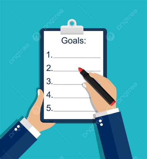 Goal List Vector PNG Images, Resolution List Write Personal Goal ...