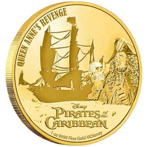 Niue Pirates Of The Caribbean Queen Annes Revenge Oz Gold Coin