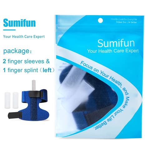 Sumifun Finger Splints For Left Hand Finger Brace With Built In