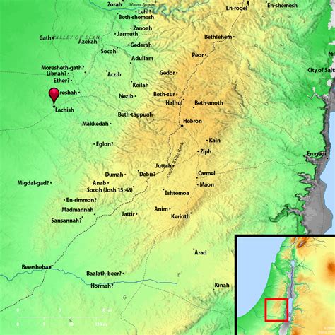 Bible Map Bozkath Lachish