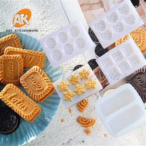 Moules De D Coration De Biscuits En Silicone De Qualit Alimentaire Pour