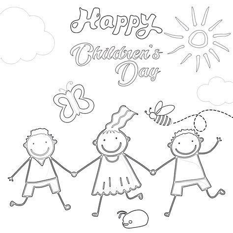 Happy Children's Day | Coloring Pages Mimi Panda