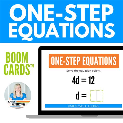 How to Solving One-Step Equations - KATE'S MATH LESSONS